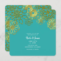 Gold Floral Mandalas Mariage Party