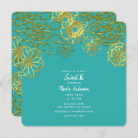 Gold Floral Mandalas Sweet 16 Seteen Party