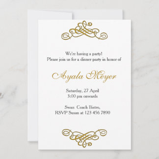 Invitation Gold Flourcement de la maison