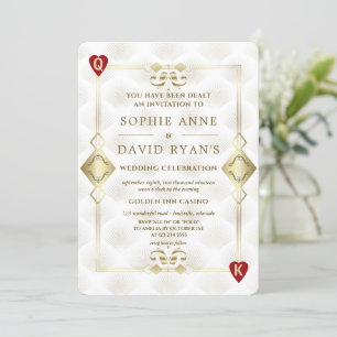 Invitation Gold Gatsby Casino Royale Vegas Mariage de poker