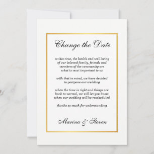 Invitation Gold Glamor Frame Event Modifier la date