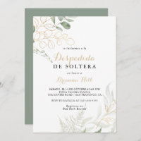 Gold Green Foliage Fête des mariées espagnole