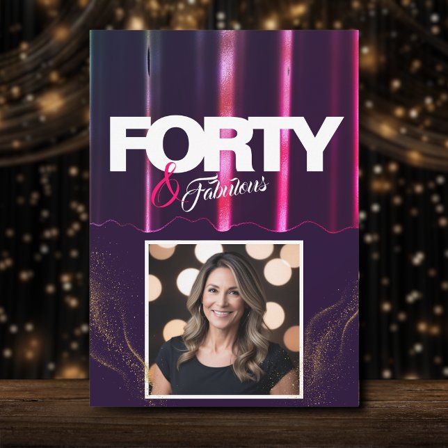 Invitation Gold High Heels Elegant 40 & Fabuleux Anniversaire (Créateur téléchargé)