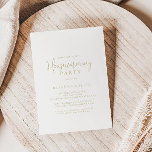 Invitation Gold Love Fancy Script Houseréchauffer Party