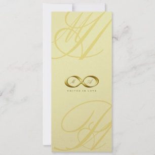Invitation Gold Love Infinity Hand Clasp Logo Mariage Invitat