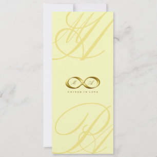 Invitation Gold Love Infinity Hand Clasp Logo Mariage Invitat