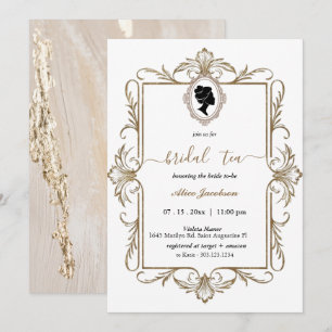 Invitation Gold Marmol vintage douche nuptiale