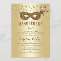 Gold Masquerade bal Anniversaire