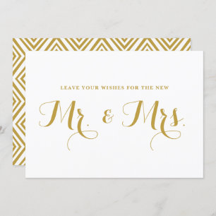 Invitation Gold Modern Calligraphy Souhaite à M. & Mme Signe