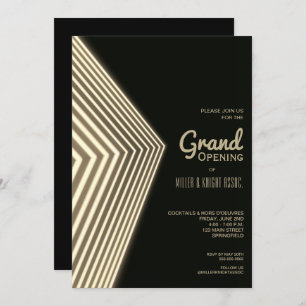 Invitation Gold Neon Grand Ouverture