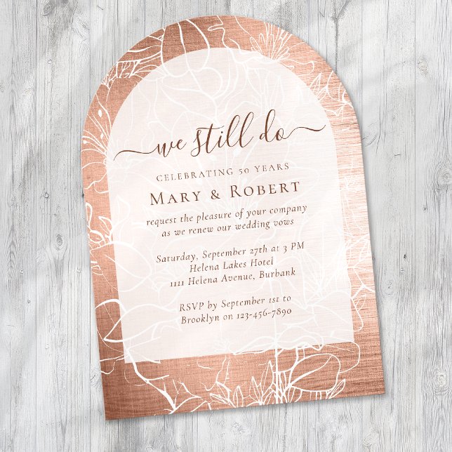 Invitation Gold Nous faisons encore Vow Renouvellement 50e Ma (Créateur téléchargé)