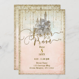 Invitation Gold Parties scintillant Storybook Castle Senior P