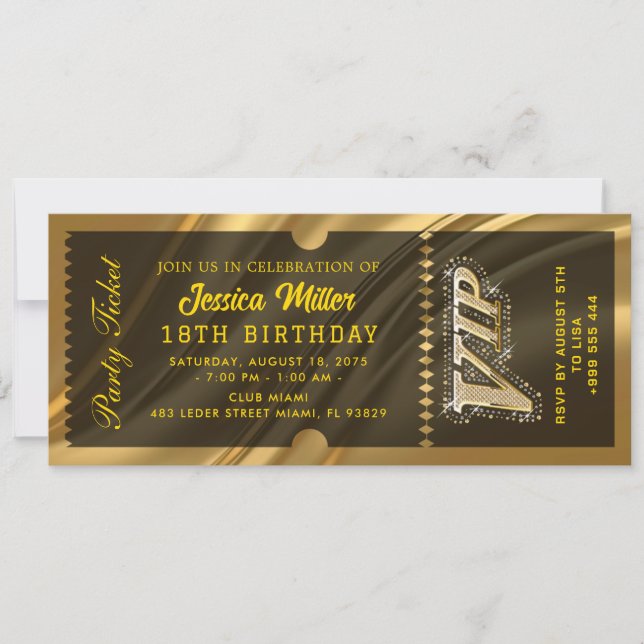 Invitation GOLD Party (Devant)