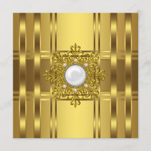 Invitation Gold Pearl All Occasion Party