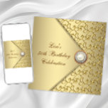 Invitation Gold Pearl Womans 50e fête d'anniversaire<br><div class="desc">L'élégante tourbillon or et or fleurit avec la perle centre bijou femme's or cinquantième anniversaire invitation à la fête du cinquantième anniversaire. Cette belle invitation de fête de 50ème anniversaire en or est facilement customisée pour votre événement en ajoutant simplement vos détails dans le style de police et la formulation...</div>