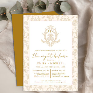 Invitation Gold Perfect Pear Night Avant Le Dîner De Répétiti