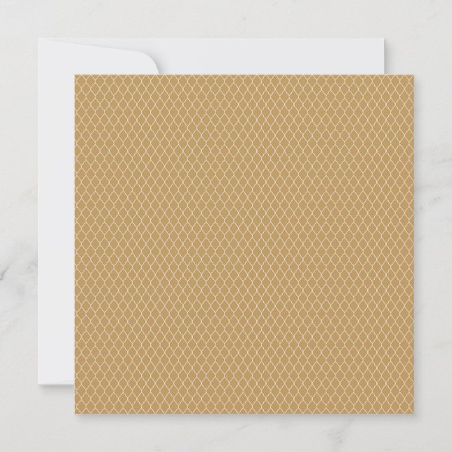 Invitation Gold Quatrefoil Anniversaire (Devant)