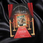 Invitation Gold Red Carpet Sweet sixteen Movie Anniversaire<br><div class="desc">Gold Red Carpet Sweet sixteen Film Anniversaire Fête Invitation,  Ajouter Photo</div>