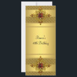 Invitation Gold Red Jewel 40th Birthday Party<br><div class="desc">Gold Red Jewel 40th Birthday Party Invitation Modèle. Fête d'anniversaire de bijoux d'anniversaire. Cliquez sur le bouton "Customiser" sur la page produit</div>