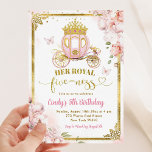 Invitation Gold Royal Fiveness Princess Carrie Anniversaire<br><div class="desc">Gold Royal Fiveness Princess Carrie Invitation d'anniversaire</div>