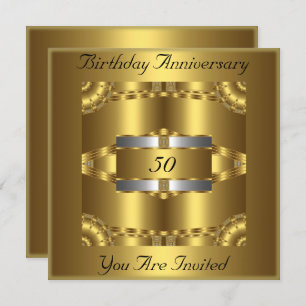 Invitation Gold Silver Anniversaire