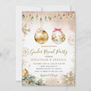 Invitation Gold Snowflake Ornements Noël Genre Reveilles