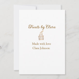 Invitation Gold sparkle traite la boulangerie faite avec amou