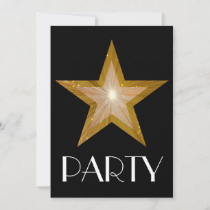 Invitation Gold Star 'Party' noir