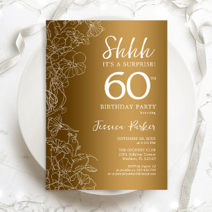 Invitation Gold Surprise 60e anniversaire