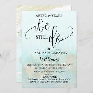 Invitation Gold turquoise Nous faisons toujours Ocean Mariage
