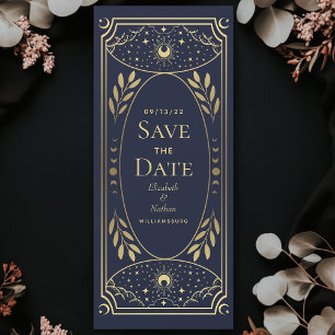 Invitation Gold Vintage Tarot Mariage gothique Enregistrer la
