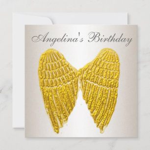 Invitation Gold Wings