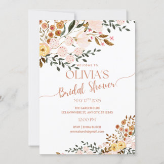 Invitation Golden Automne Botaniques Bridal Showboat Invitati