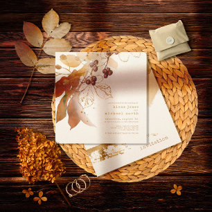 Invitation Golden Automne Mariage Berries ID655