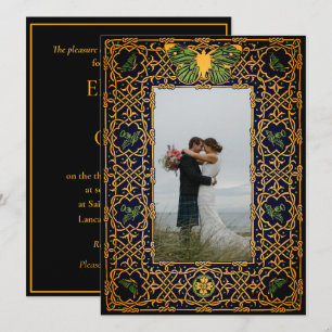 Invitation Golden Celtic Knot