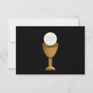 Invitation Golden Chalice and Host
