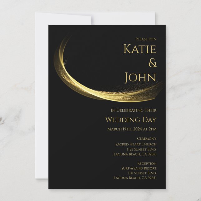 Invitation Golden Elegance-Mariage- (Devant)
