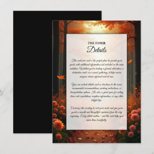 Invitation Golden Ember Autumn Woodland Stroll