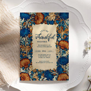Invitation Golden Floral Thanksgiving