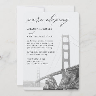 Invitation Golden Gate San Francisco Elopement Réception
