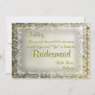 Invitation Golden Glam Bridesmaid