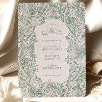 Golden Lily Sage Green Morris Enregistrer la date