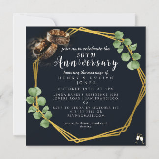 Invitation Golden Memories : Célébrer 50 ans d'amour