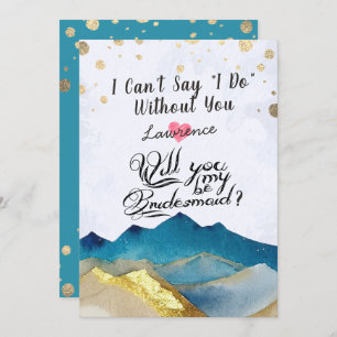 Invitation Golden Mounts Serez-Vous Mon Mariage De Bridesmaid
