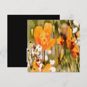 Invitation Golden Orange California Pavot Acrylique Peinture