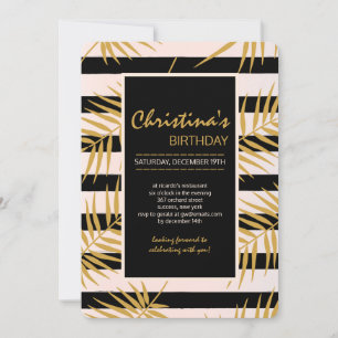 Invitation Golden Palms