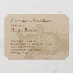 Invitation Golden Quail Plantation