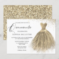 Golden Sepia Gold Parties scintillant robe de gown