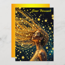 Golden stardust mode beauté fille ciel brillant