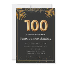 Golden Tropical Palm Feuille 100e anniversaire